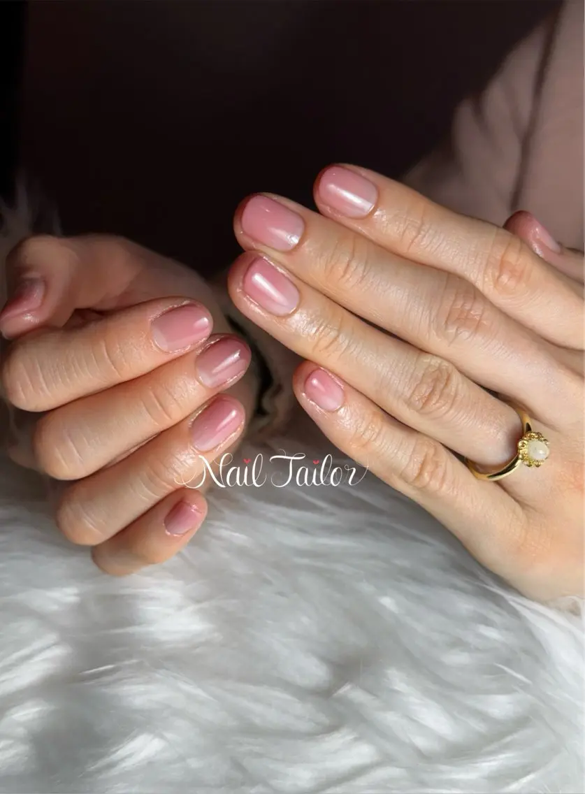 ネイル グラデーション オフィスネイル ピンク ショートネイル ブライダルネイル ハンドネイル NailTailor ネイルテイラーのネイルデザイン