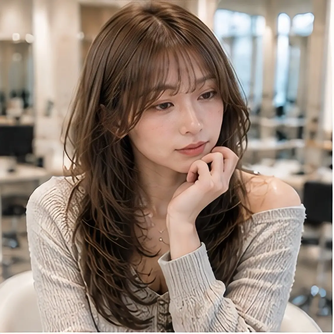 ロング カット 池袋/前髪/顔周り 🎀髪質改善おばかんのヘアスタイル