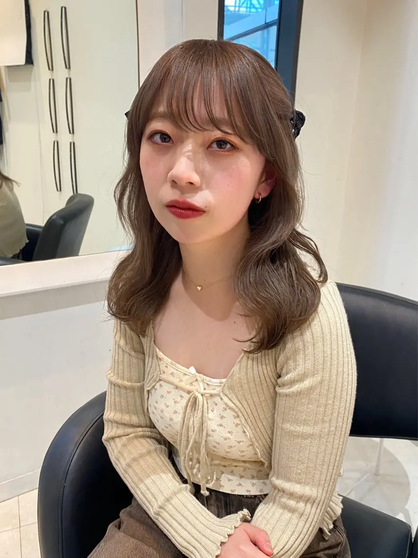 ミディアム カラー カット ヘアカラー トリートメント mai / linoah˚✧のヘアスタイル