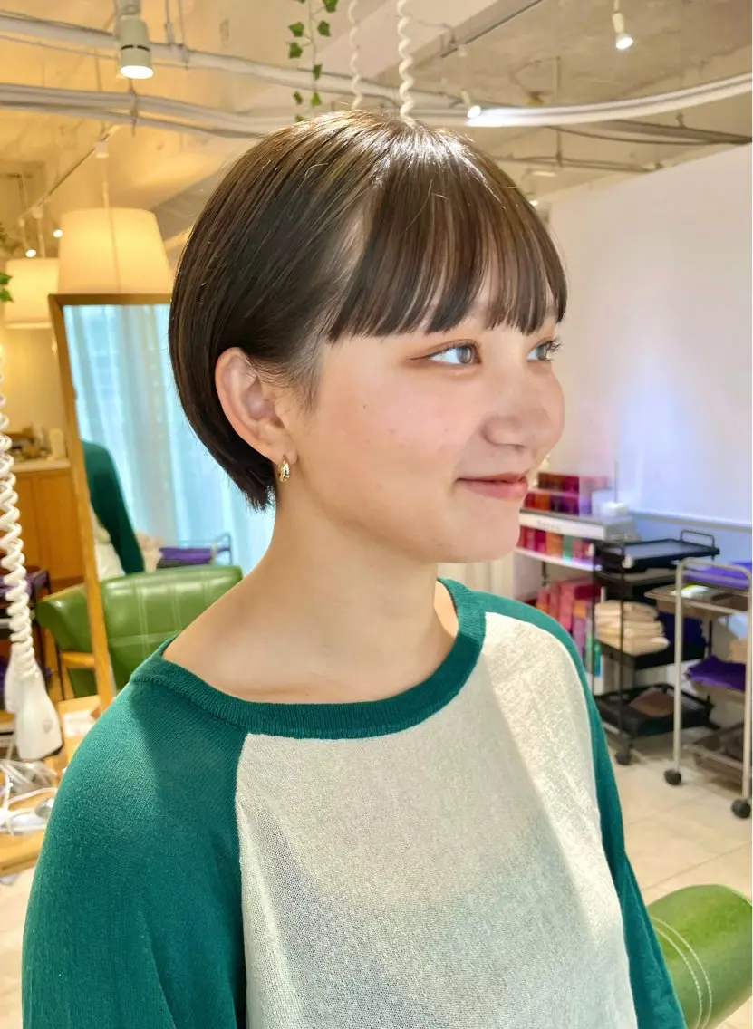 ショート カラー カット ヘアカラー トリートメント くがれいじ 梅田/ショート/ボブのヘアスタイル