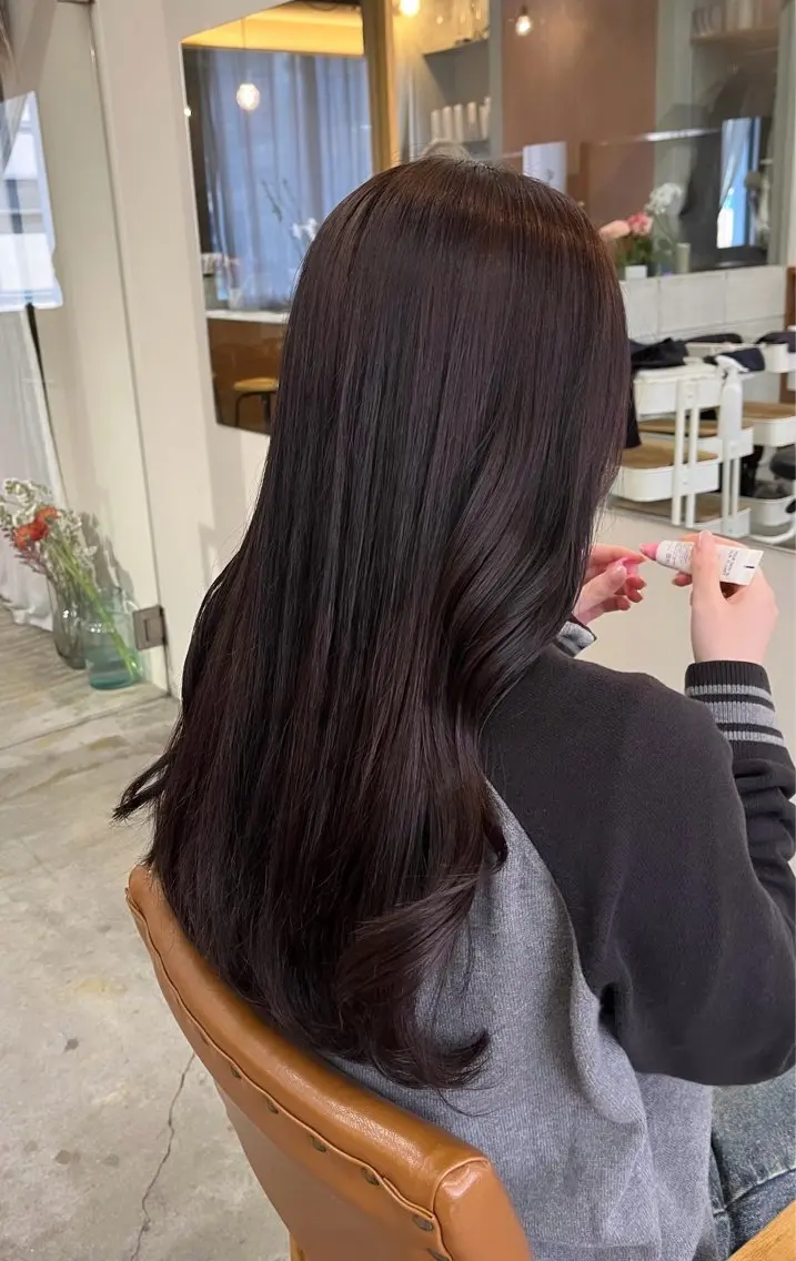 ロング カラー ヘアカラー トリートメント 🌼花屋併設🌼 木下奈々望のヘアスタイル