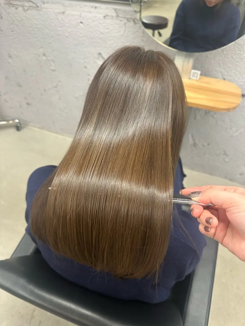 ロング 髪質改善 カット ヘアカラー 清水 遥香のヘアスタイル