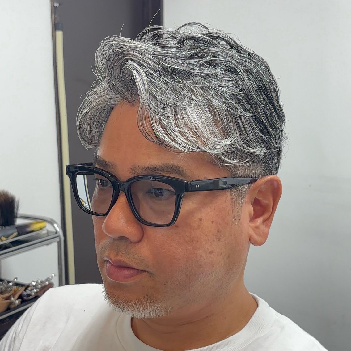 ショート パーマ メンズ 井出 凜夏のヘアスタイル