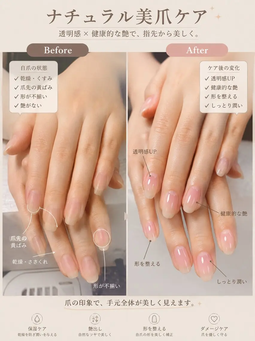 セミロング ハンドネイル Bibi nail Osakaのネイルデザイン