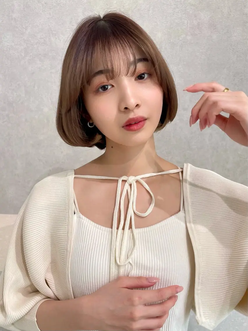 ミディアム ショートボブ ボブ 似合わせカット/ レイヤーカット/新谷のヘアスタイル