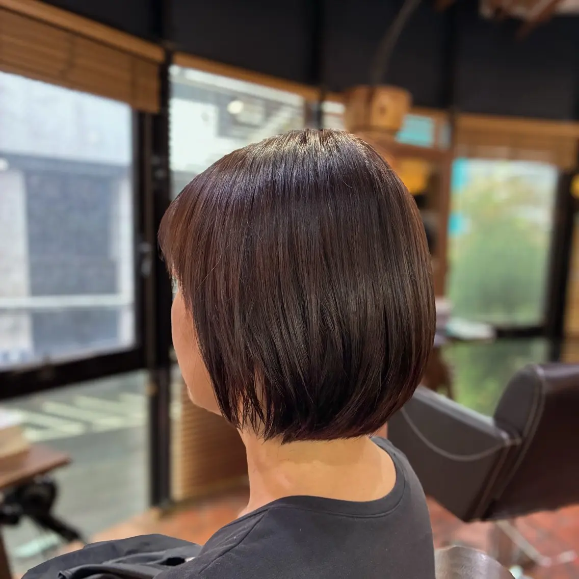 ショート カラー ショートボブ ブラウンカラー ボブ ショートヘア 小顔カット 大人ショートボブ専門 /増田英二のヘアスタイル