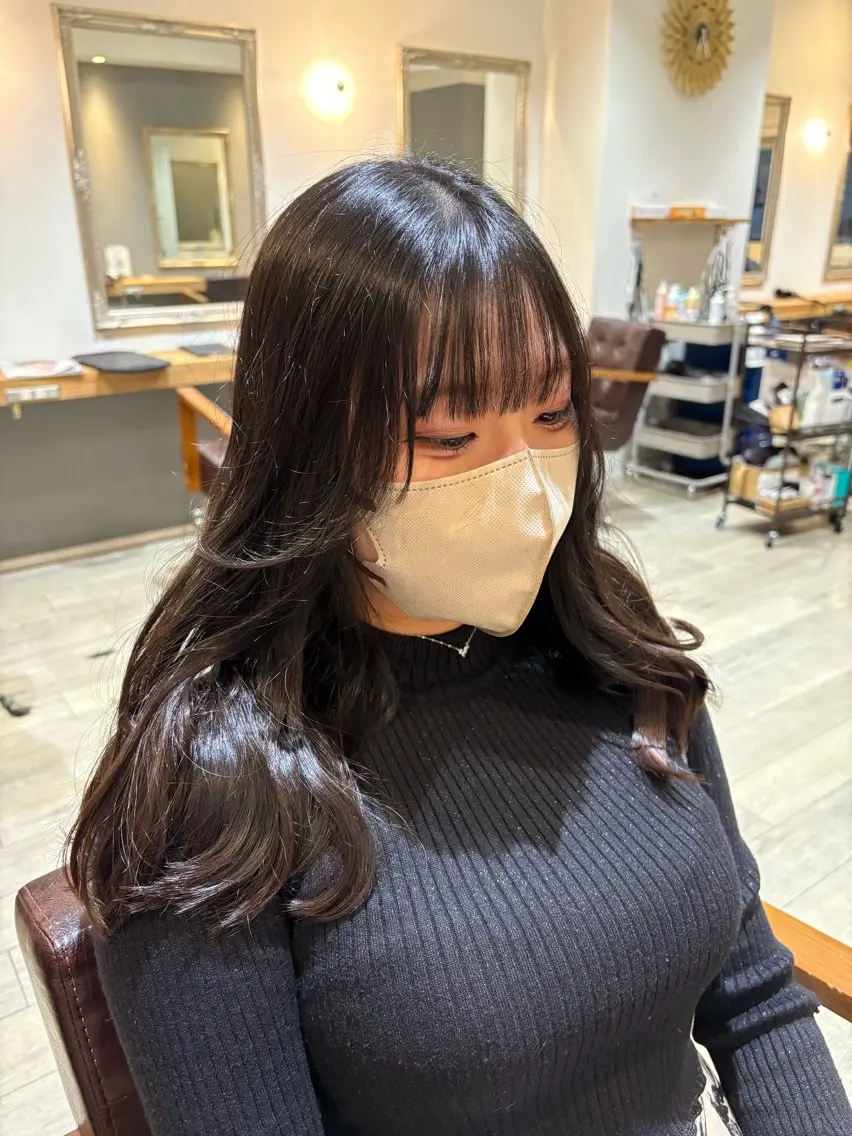 セミロング カット 田村優 能見台のヘアスタイル