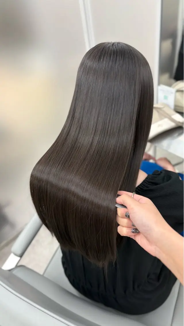 ロング 髪質改善 トリートメント 縮毛矯正 トリートメント 🌙小林春月/新宿/ 美髪/ハイトーン🌙のヘアスタイル