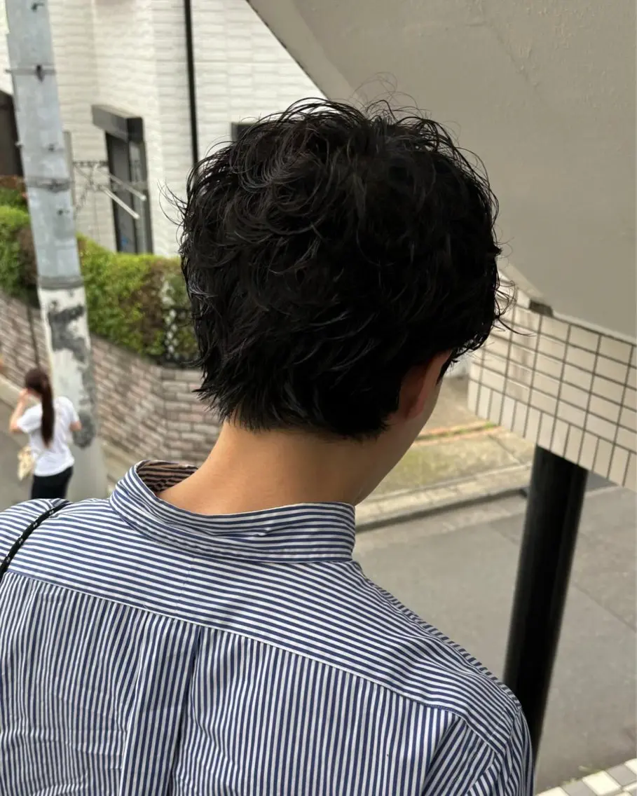 ショート パーマ メンズ メンズパーマ メンズショート ショートヘア 渋谷/原宿/メンズ/ コヤマトモヤのヘアスタイル