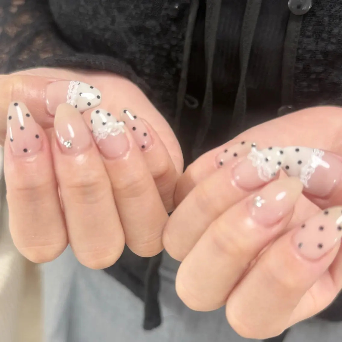 ミディアム 韓国風ヘア ハンドネイル navi nail ayaneのネイルデザイン