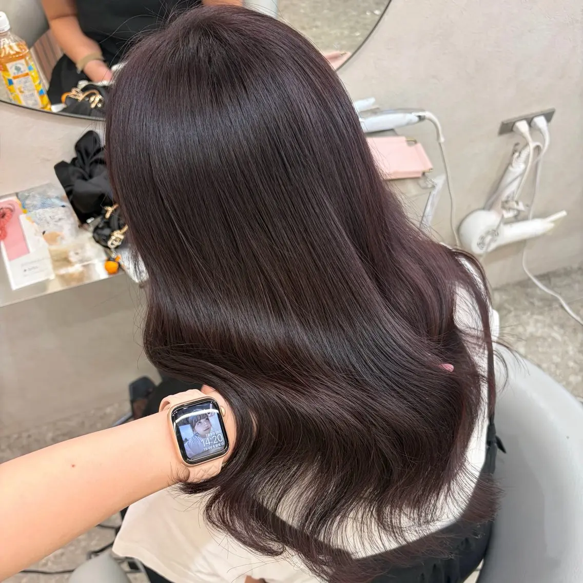 ミディアム カラー シールエクステ ベージュカラー ブリーチ ブラウンカラー 透明感カラー ヘアカラー トリートメント Rio🎀ブリーチ なし透明感♡顔周り♡のヘアスタイル