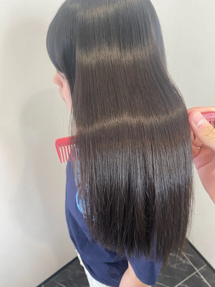 ロング 縮毛矯正 縮毛矯正 水野 聖哉のヘアスタイル