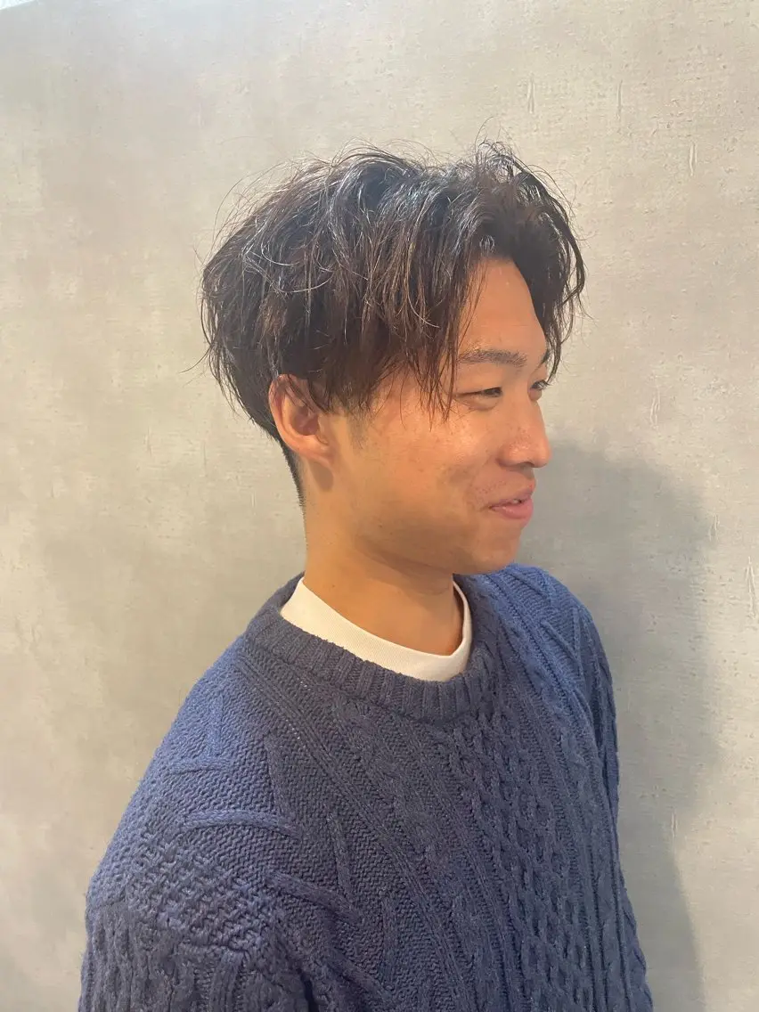 メンズ カット パーマ ヘアセット 心斎橋/メンズ /ルレイル/地形真希のヘアスタイル