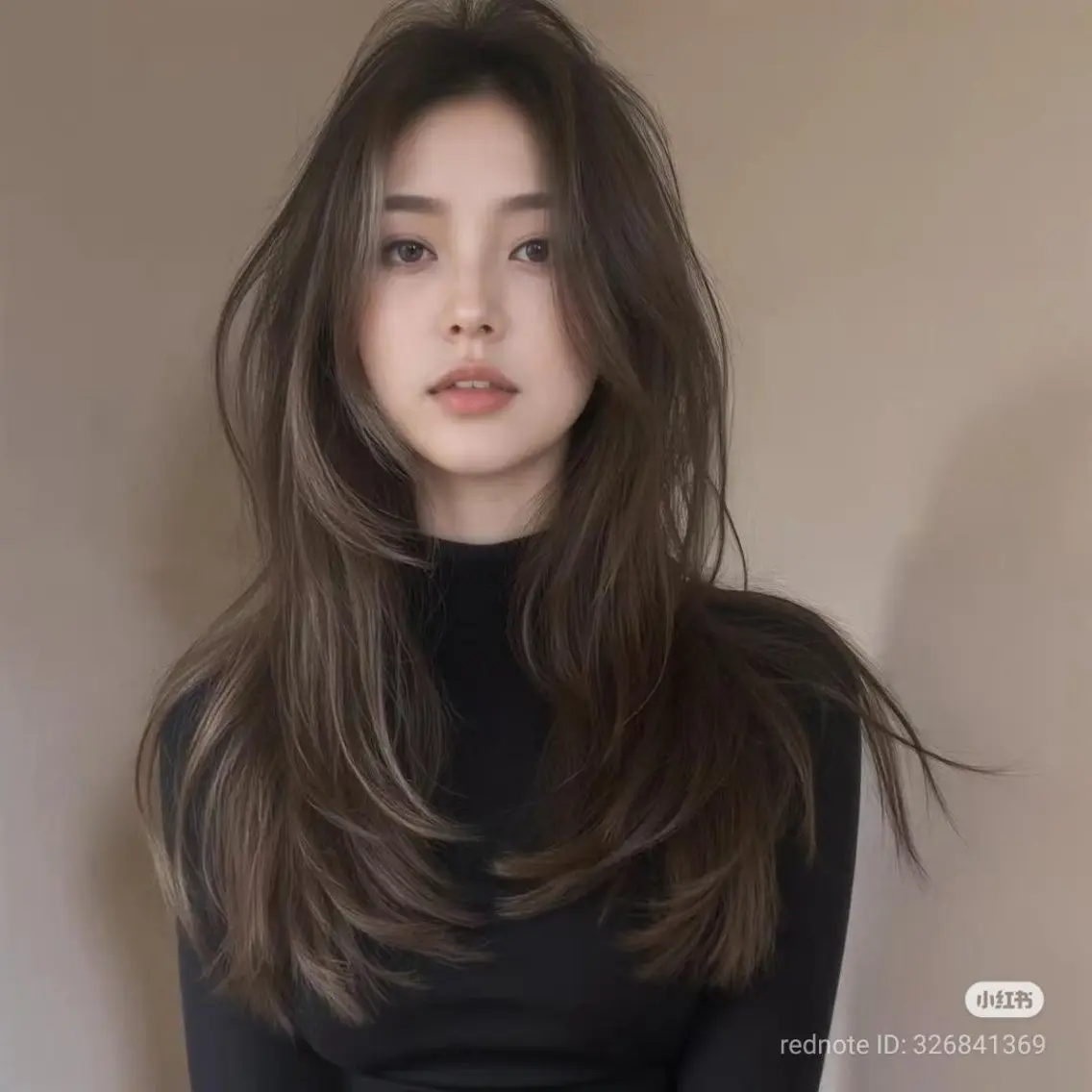 セミロング カラー センターパート特化 井上健太のヘアスタイル