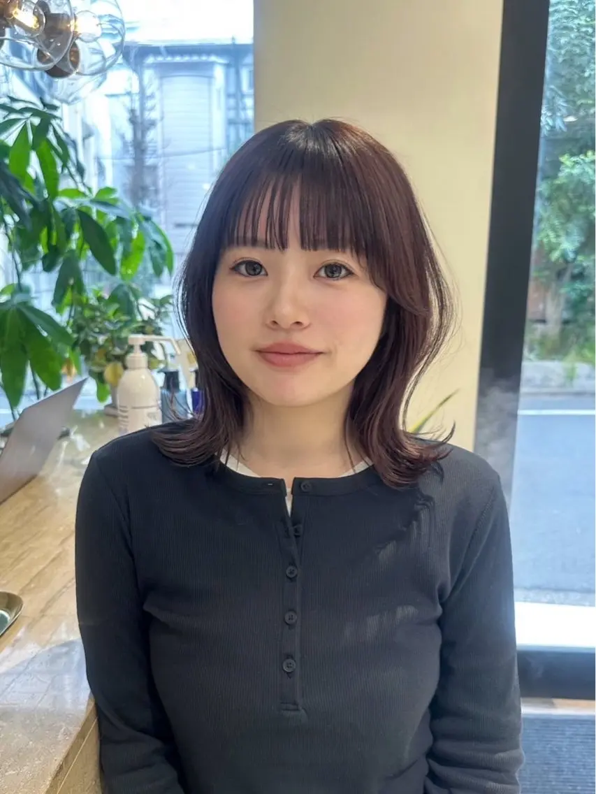 ミディアム くびれヘア 似合わせ/透明感 /顔まわりカット🌿のヘアスタイル