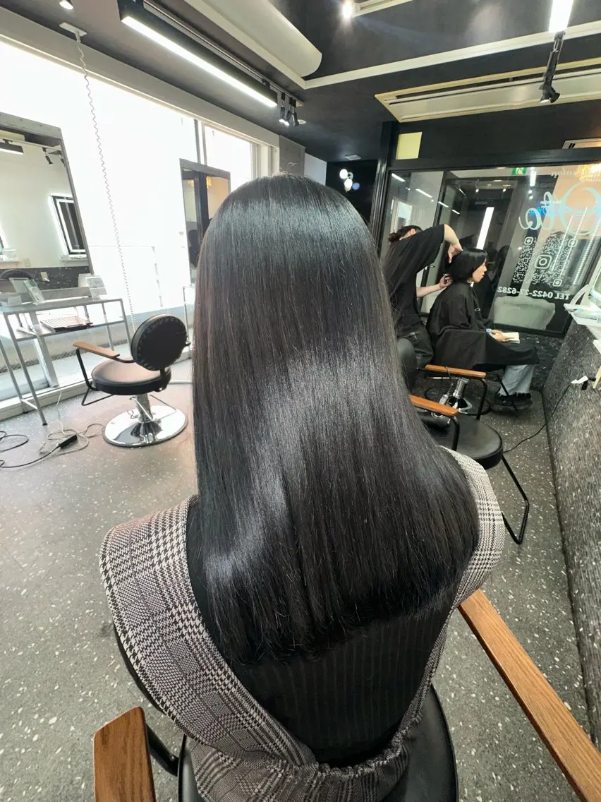 ロング カラー パーマ カット ヘアカラー 縮毛矯正 トリートメント 髪質改善⭐️縮毛矯正 中野⭐️Rinaのヘアスタイル