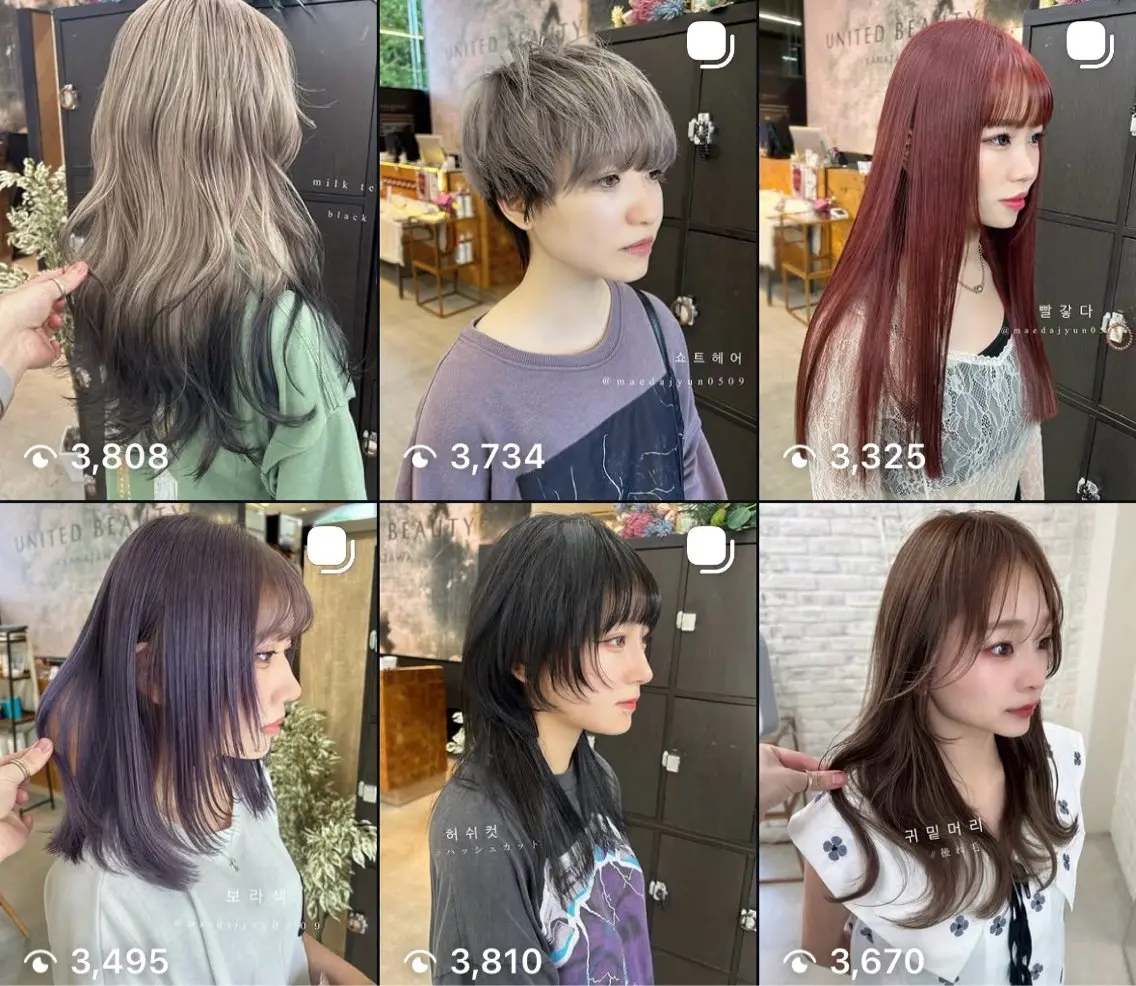ミディアム カラー 透明感カラー 顔周りカット レイヤーカット 小顔カット カット ヘアカラー トリートメント 🏆韓国ヘア/ レイヤー/junのヘアスタイル