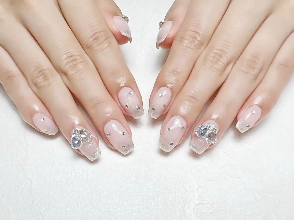 ネイル ハート マグネットネイル ピンク ワンホンネイル rouse nail RISATOのネイルデザイン