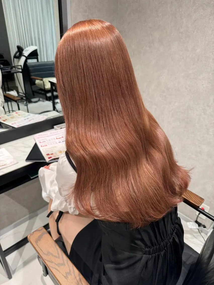 セミロング カラー 🤎韓国ヘア ベージュ まゆか🤎のヘアスタイル