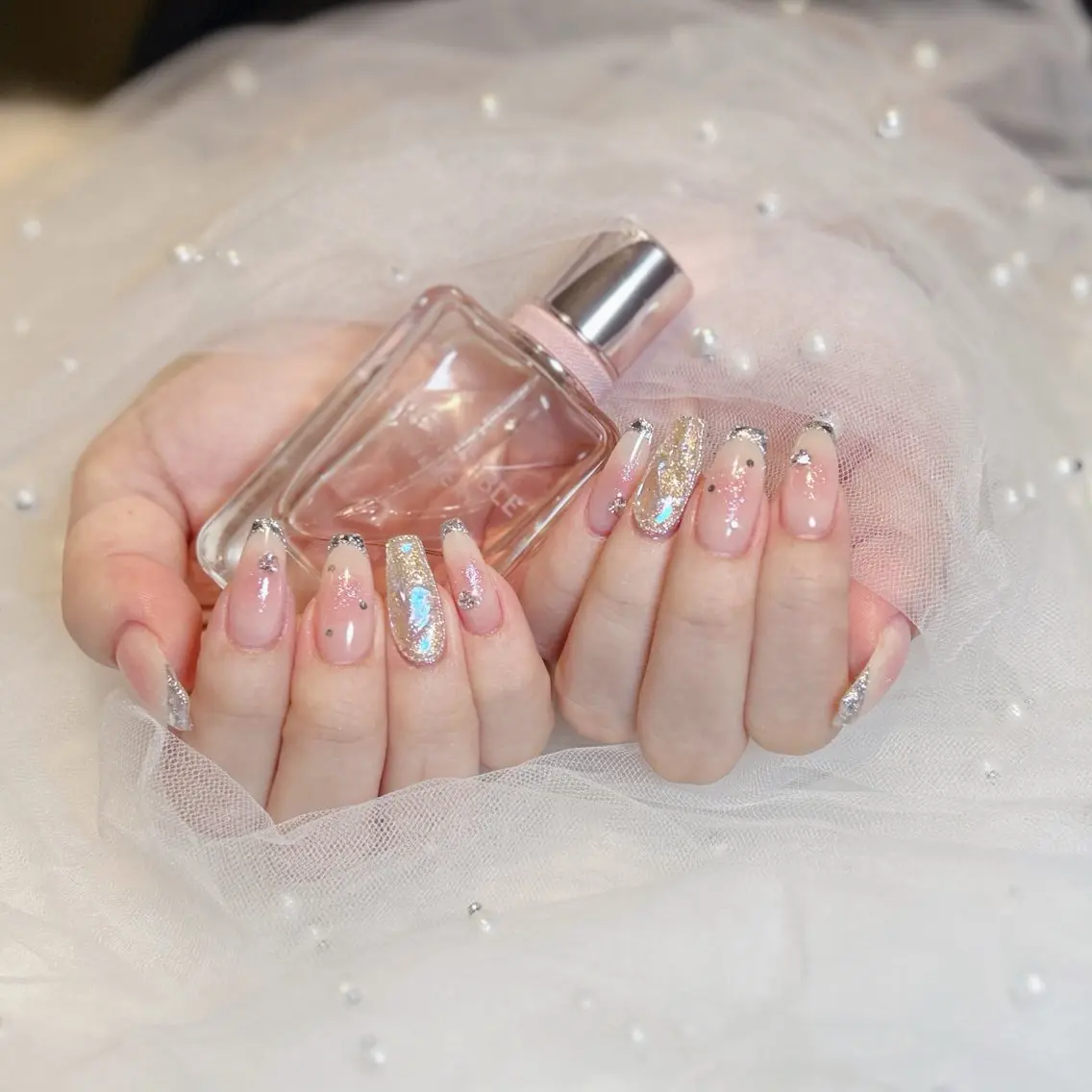 🎀長さだし10本付き有料パーツ付け放題(オフ込み)🎀の写真