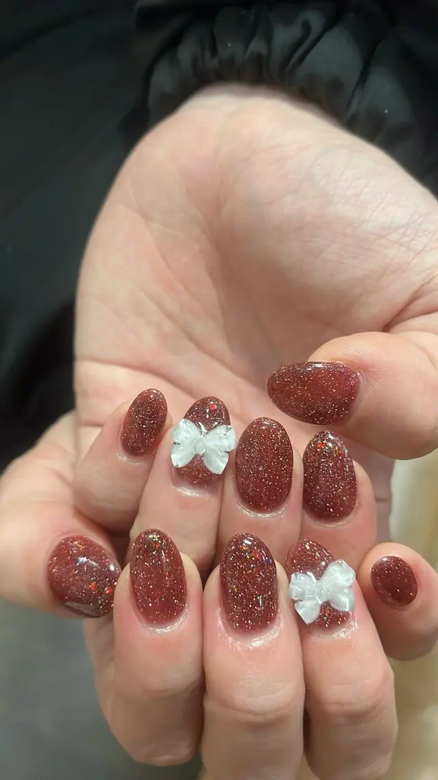 ネイル フラッシュネイル フレンチネイル ラメ(グリッター) ラメグラデーション マグネットネイル ハンドネイル SAKU nail 作島茜のネイルデザイン