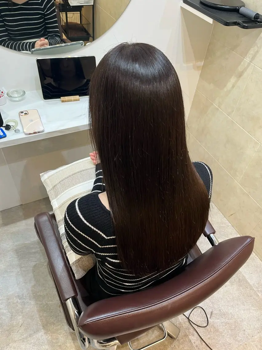 ロング カラー カット ヘアカラー トリートメント 【髪質改善 艶髪】 布川 莉穂のヘアスタイル