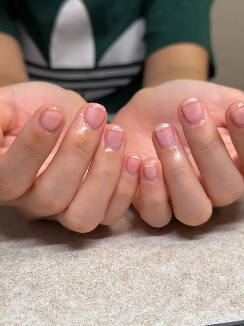 ネイル クリアネイル ワンカラーネイル ピンク Bell Nailのネイルデザイン