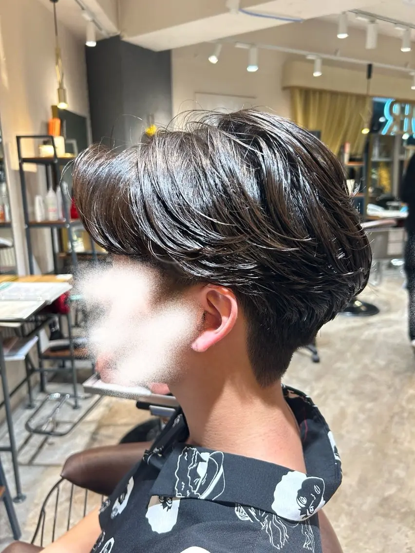 ショート パーマ メンズ メンズパーマ ニュアンスパーマ 艶髪カラー🤍ྀི 強矢 美紗希🩷ྀིのヘアスタイル