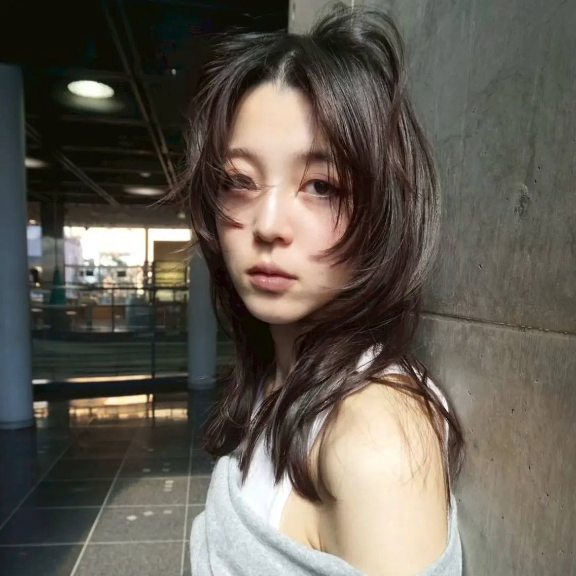セミロング カラー カット DEAN JECYのヘアスタイル