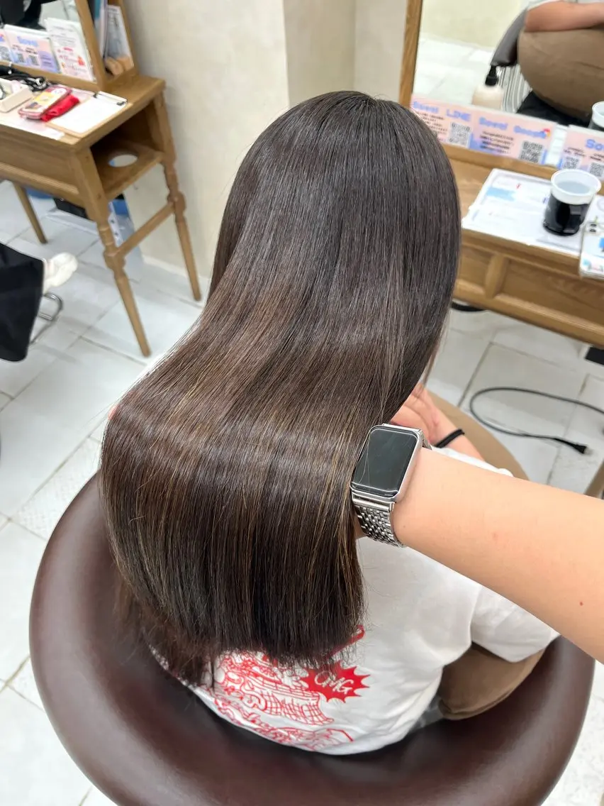 ロング パーマ 縮毛矯正 縮毛矯正専門💎/ 髪質改善ストレートのヘアスタイル