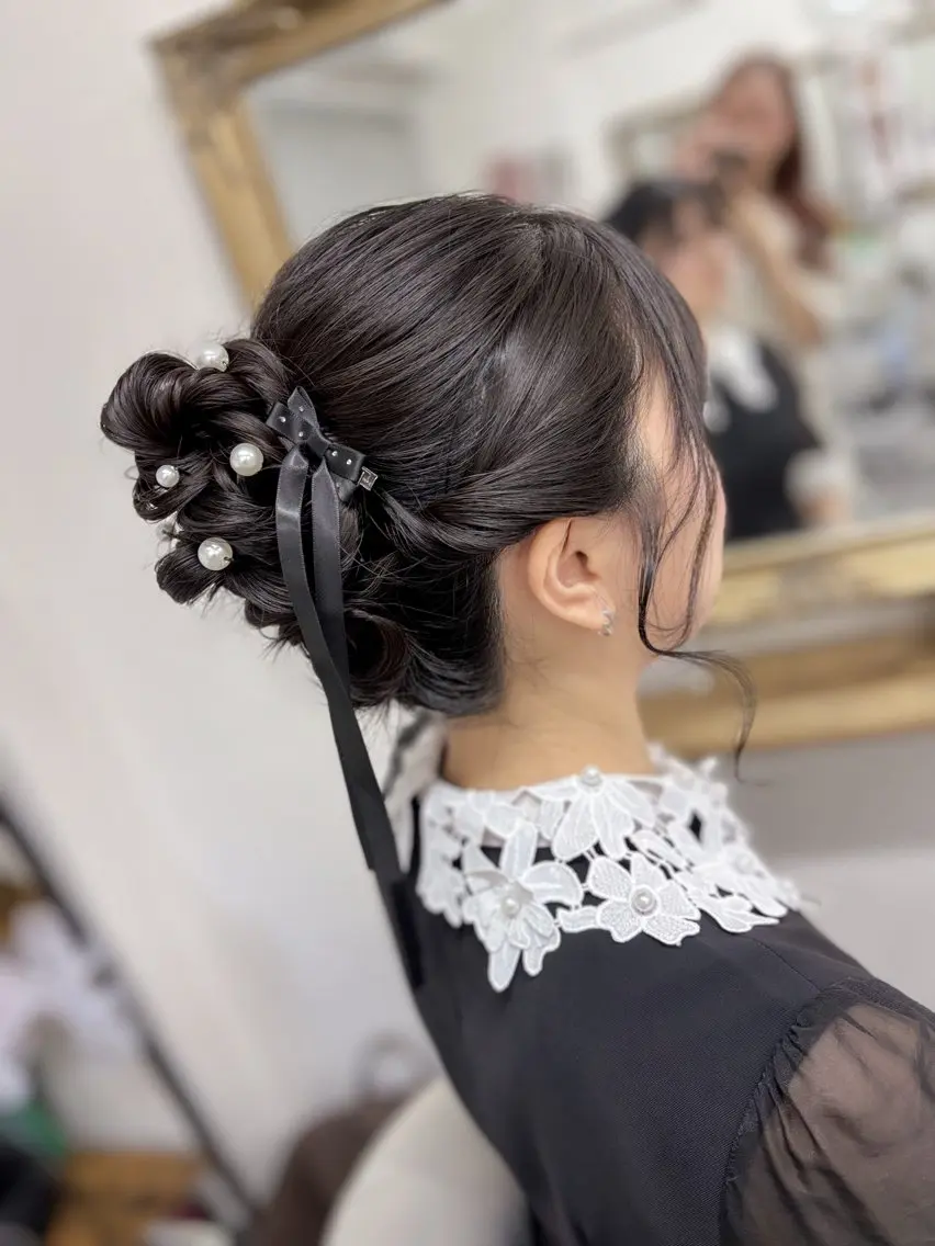 ロング ヘアアレンジ ヘアセット ⭐︎moe 【ヘアメイク🧸】のヘアスタイル