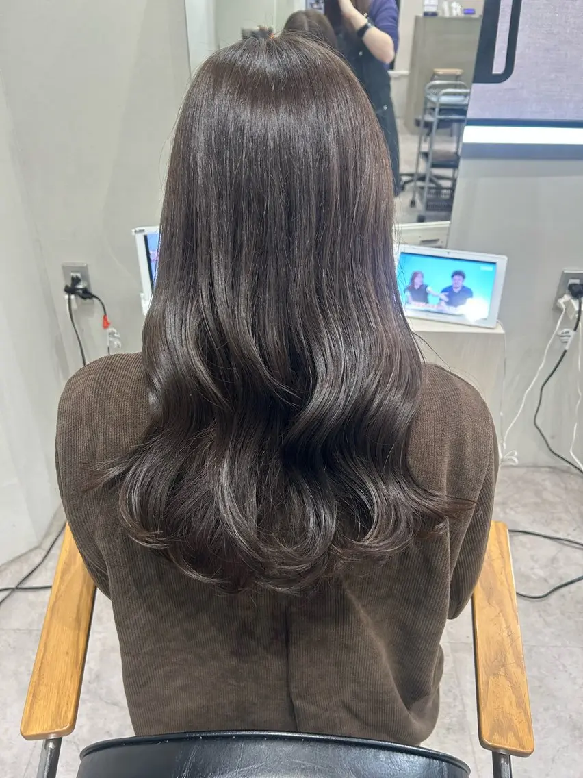 セミロング カラー ヘアアレンジ グレージュ ヘアカラー ボブ /ニュアンス/ satomi🧸💖のヘアスタイル