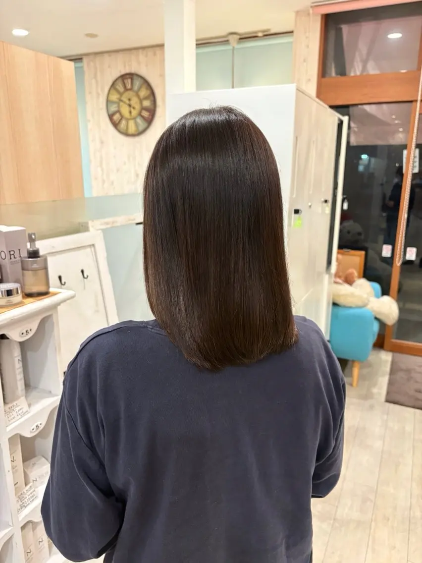 ミディアム カラー ヘアカラー トリートメント 韓国ヘア🧸髪質改善 🧸きくちみさきのヘアスタイル