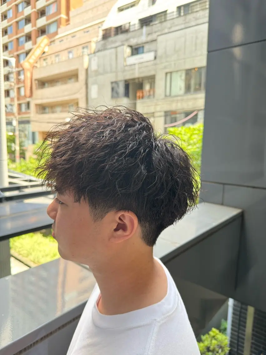 メンズ カット パーマ 河野 悠のヘアスタイル
