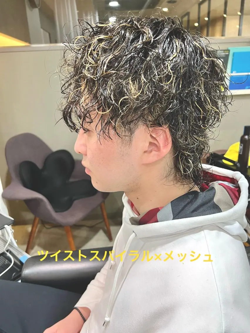 カラー パーマ メンズ 心斎橋メンズサロン リベルテグリットのヘアスタイル