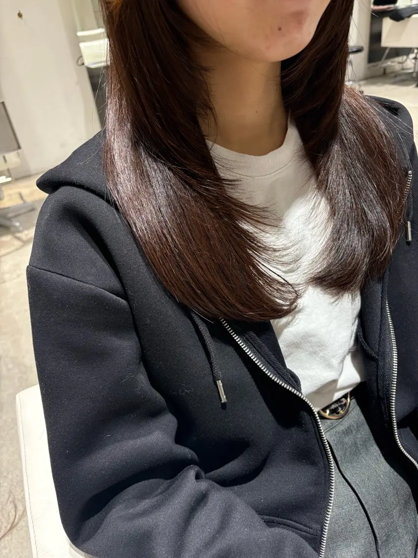 ロング レイヤーカット 西脇 久玲愛のヘアスタイル