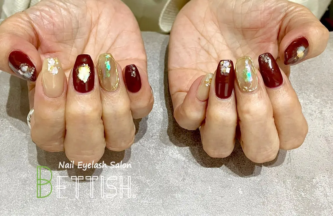 ネイル ボルドー ハンドネイル BETTISH. KUMIKO☺︎︎のネイルデザイン