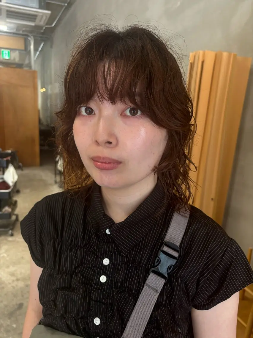 ミディアム パーマ カット パーマ トリートメント ✂︎ボブ・ショート カット✂︎TAKEのヘアスタイル