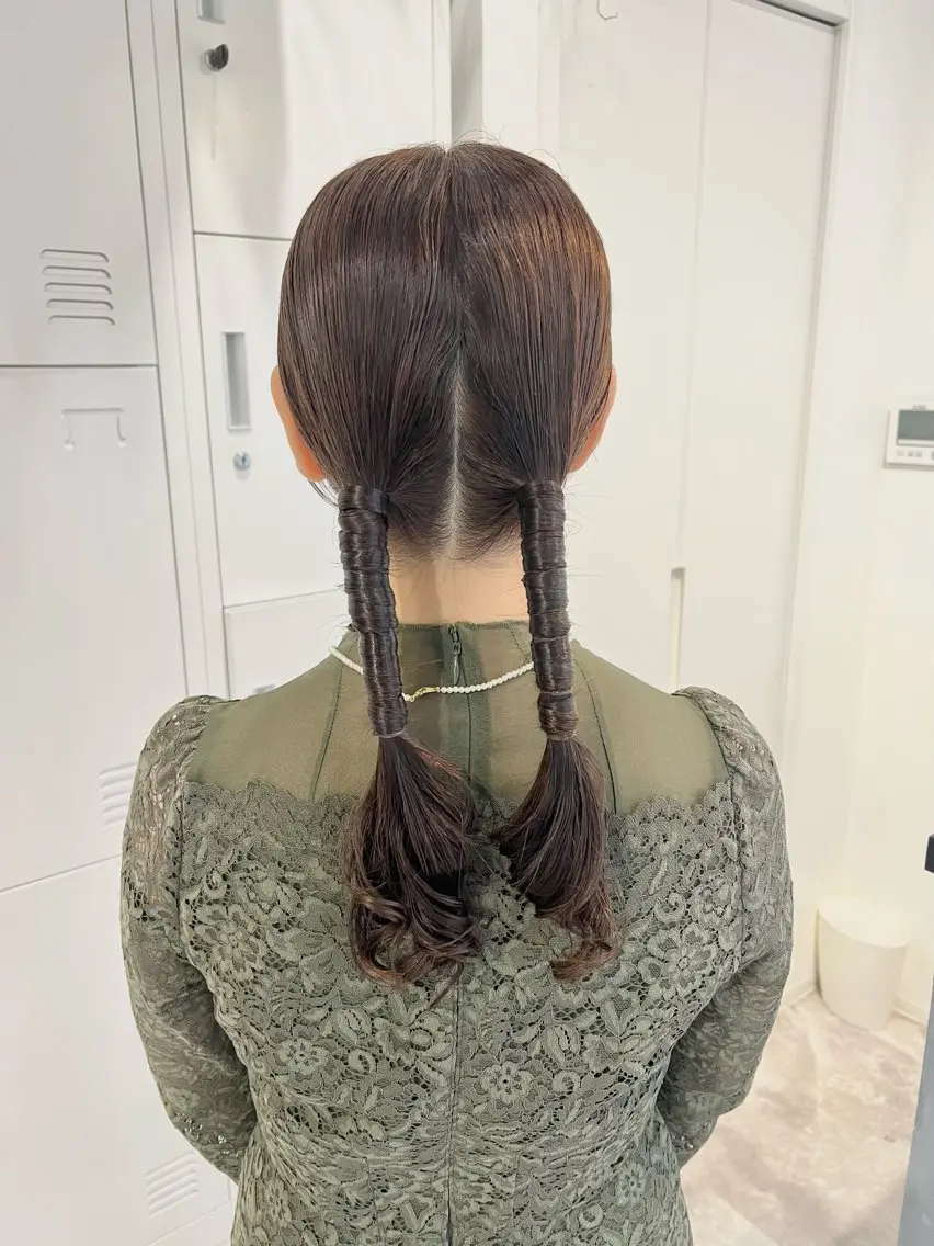 ロング ヘアアレンジ 結婚式・ブライダル ヘアセット 黒阪 なみのヘアスタイル