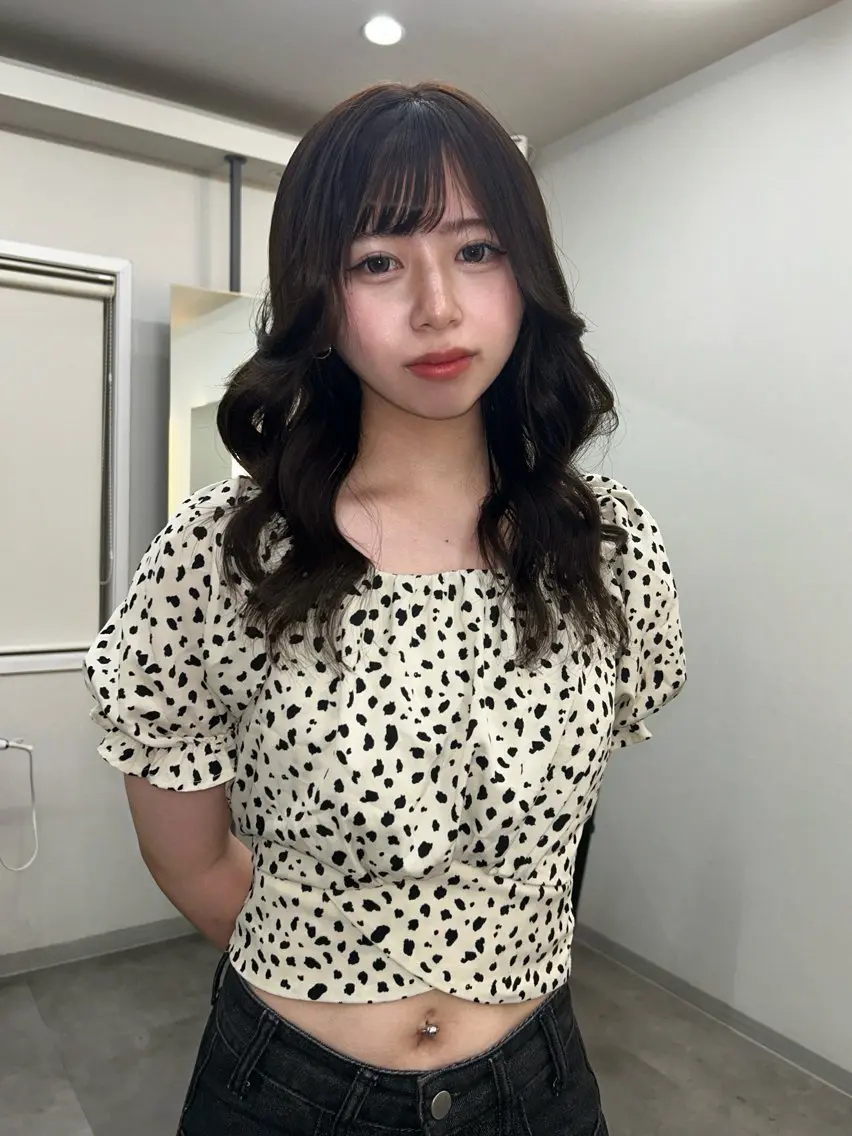 カラー ブラウンカラー モカブラウン ヘアカラー 岡山/Riens maya/艶カラーのヘアスタイル