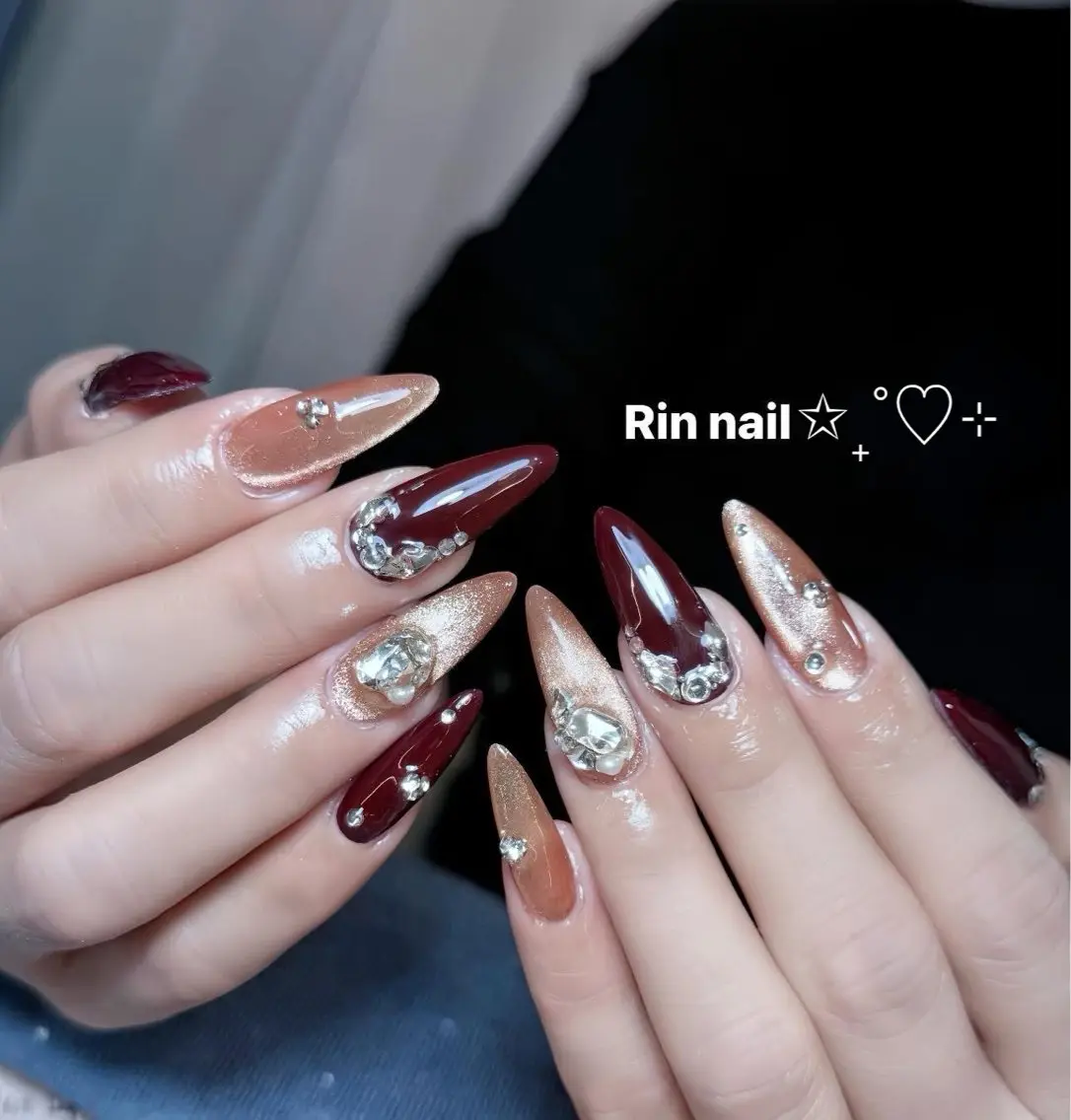 ネイル アートネイル ジェルネイル ロングネイル ニュアンスネイル スカルプネイル ハンドネイル Rin Nail 新大久保店のネイルデザイン
