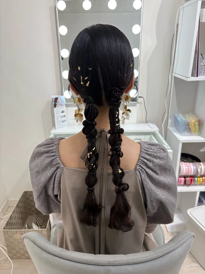ロング ヘアアレンジ ヘアセット ヘアセットサロン /上坪愛美のヘアスタイル