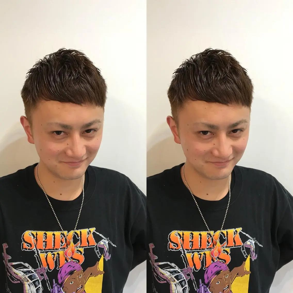 ショート カラー メンズ 嶋佐 昌大 シマサマオのヘアスタイル