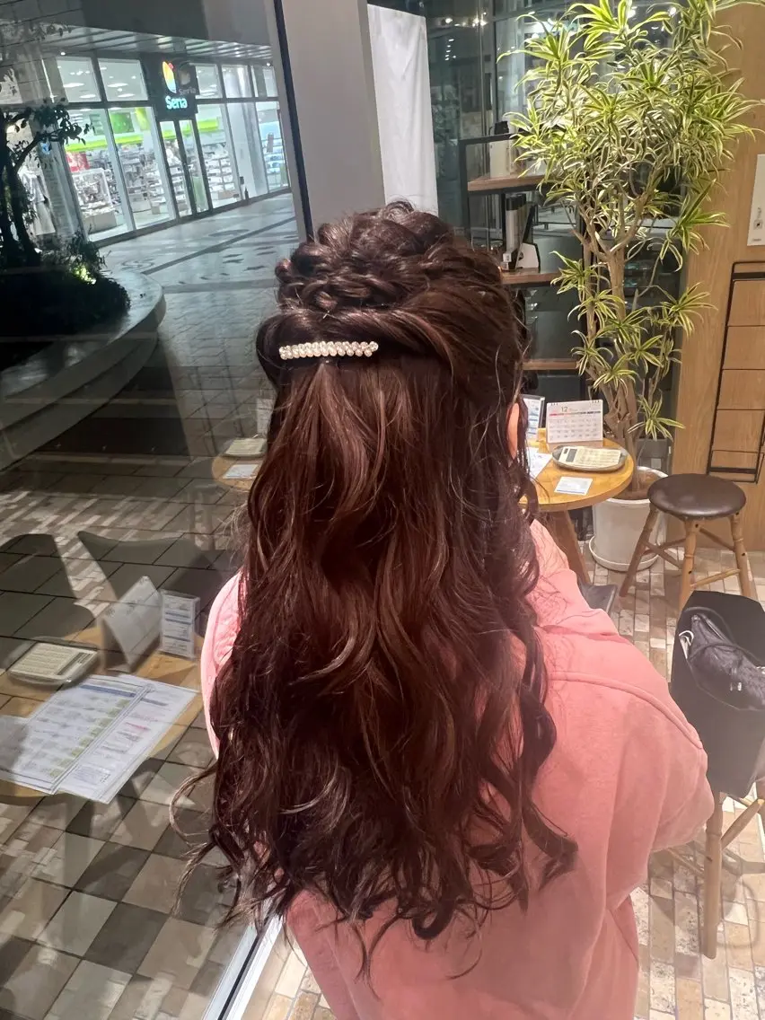 ハーフアップの写真