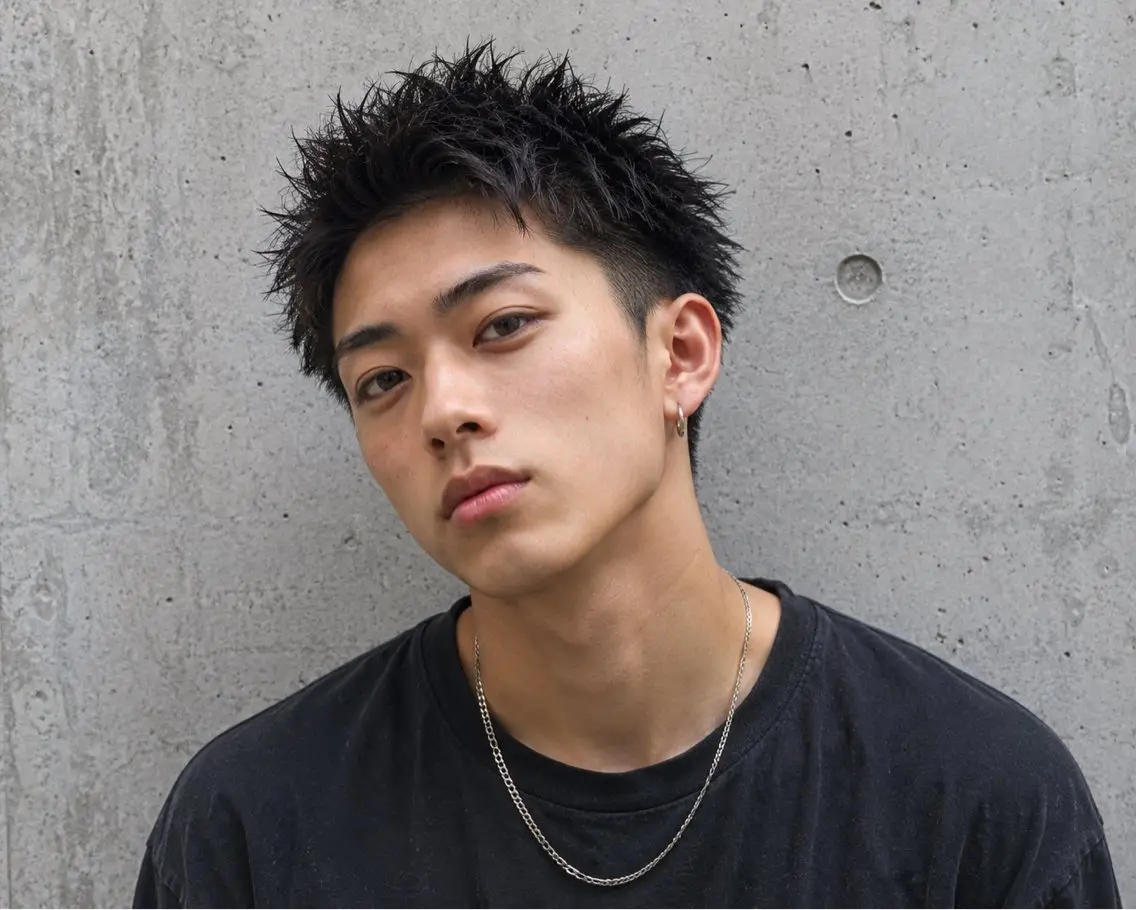 ショート メンズ スパイキーショート ショートヘア 松竹 汰空のヘアスタイル