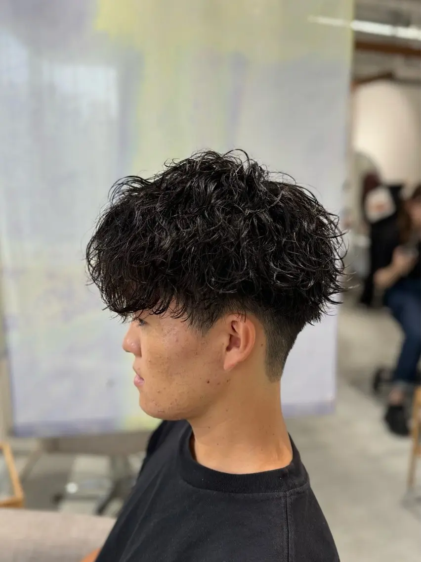 【全員OK】メンズカット+シャドウパーマ/自然な立体感¥9500の写真