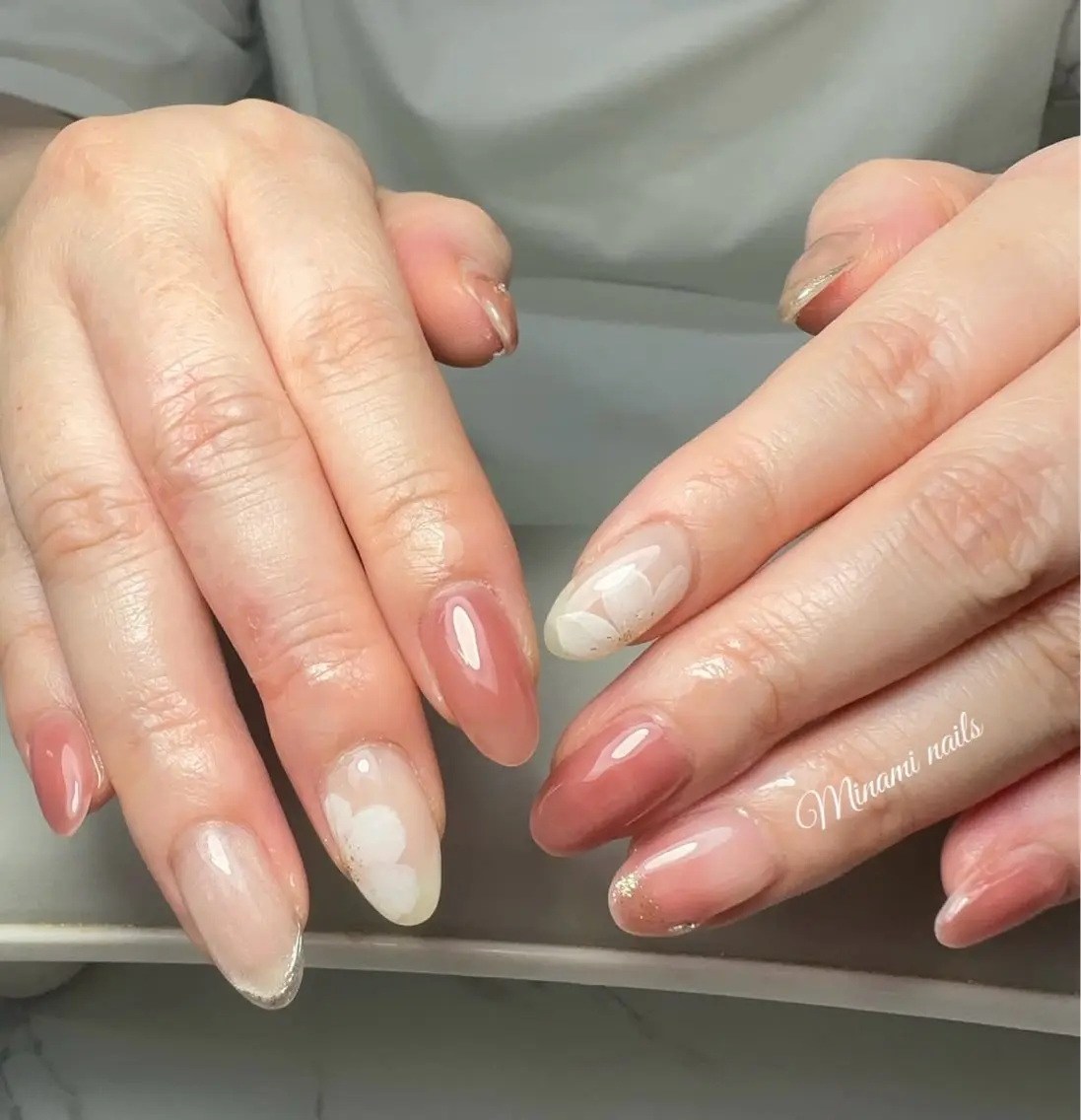 ネイル アートネイル ガーリー キラキラネイル 韓国ネイル マグネットネイル ハンドネイル Minami Nailsのネイルデザイン