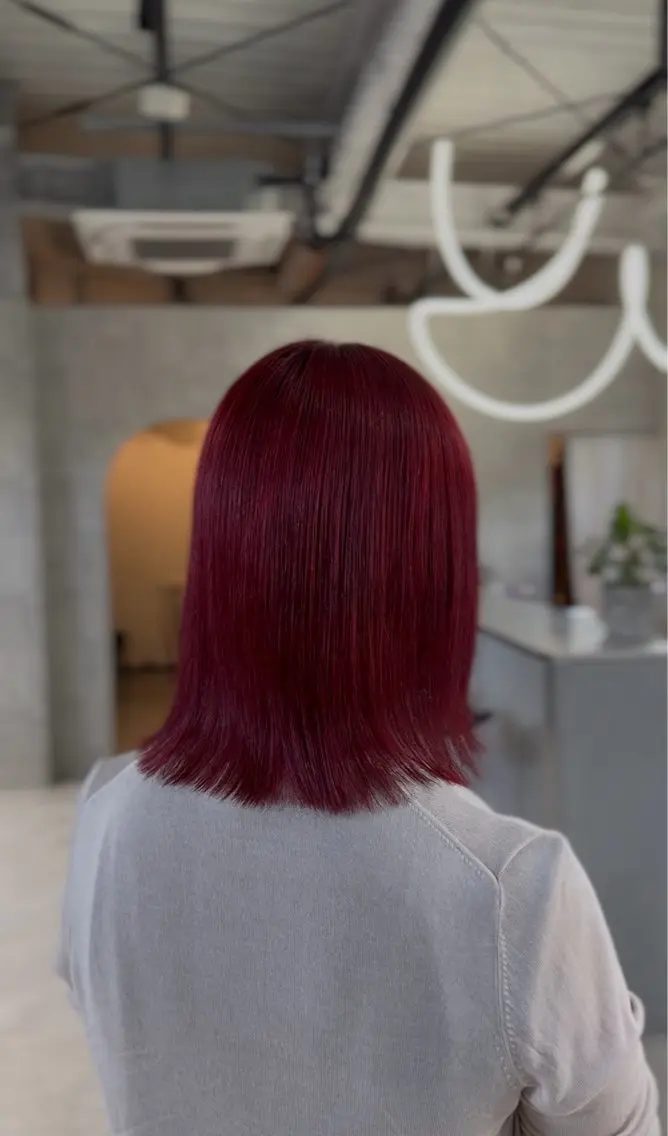 ミディアム ヘアカラー 山下 聖愛羅のヘアスタイル