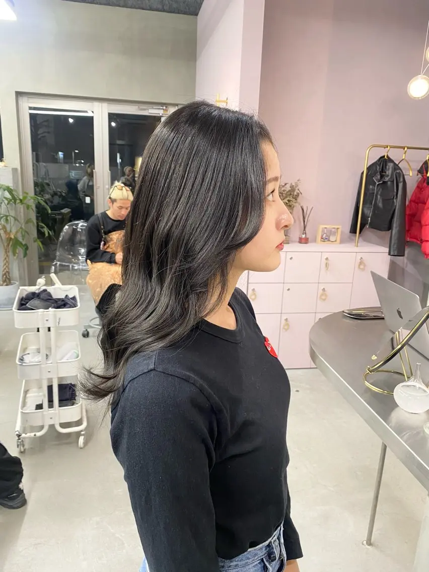 ロング カラー カット ヘアカラー トリートメント 前橋 姫奈のヘアスタイル