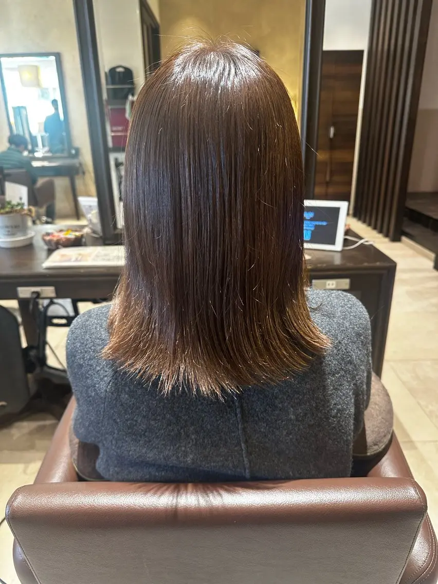 カラー ブラウンカラー ヘアカラー トリートメント 荒木 郁実のヘアスタイル